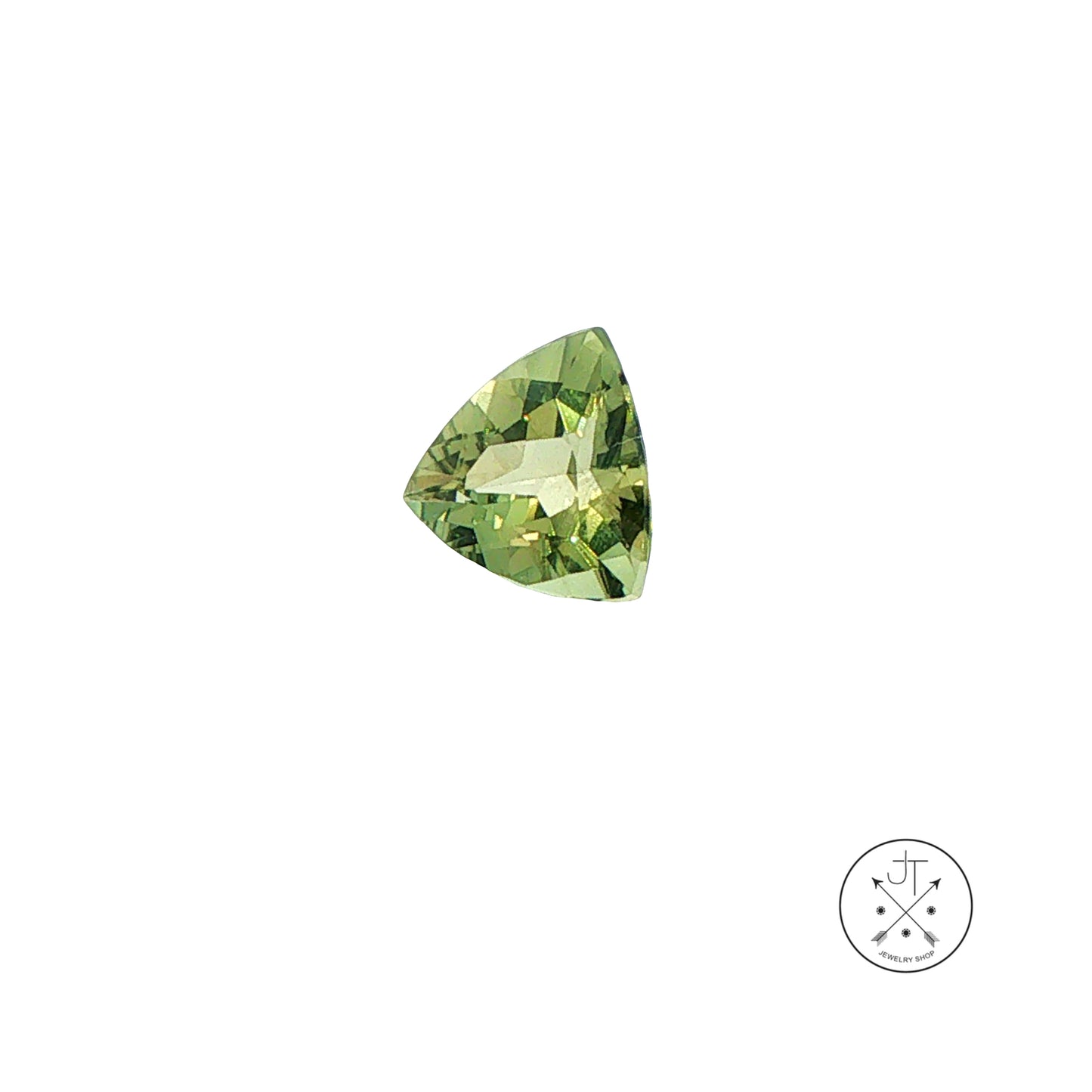 2.27 Carat Natural Green Beryl 9.4 mm Trillion Faceted Gemstone Loose