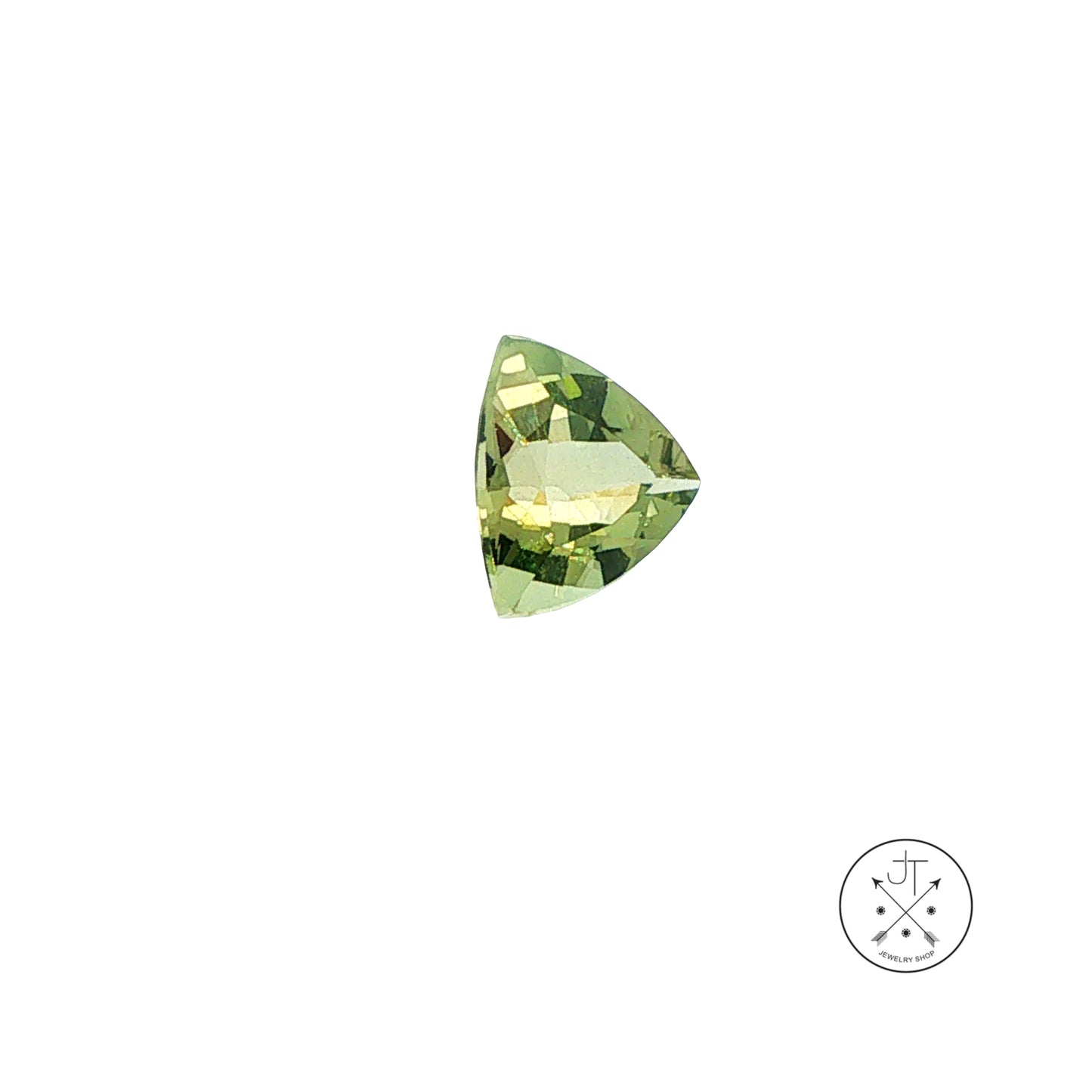 2.27 Carat Natural Green Beryl 9.4 mm Trillion Faceted Gemstone Loose