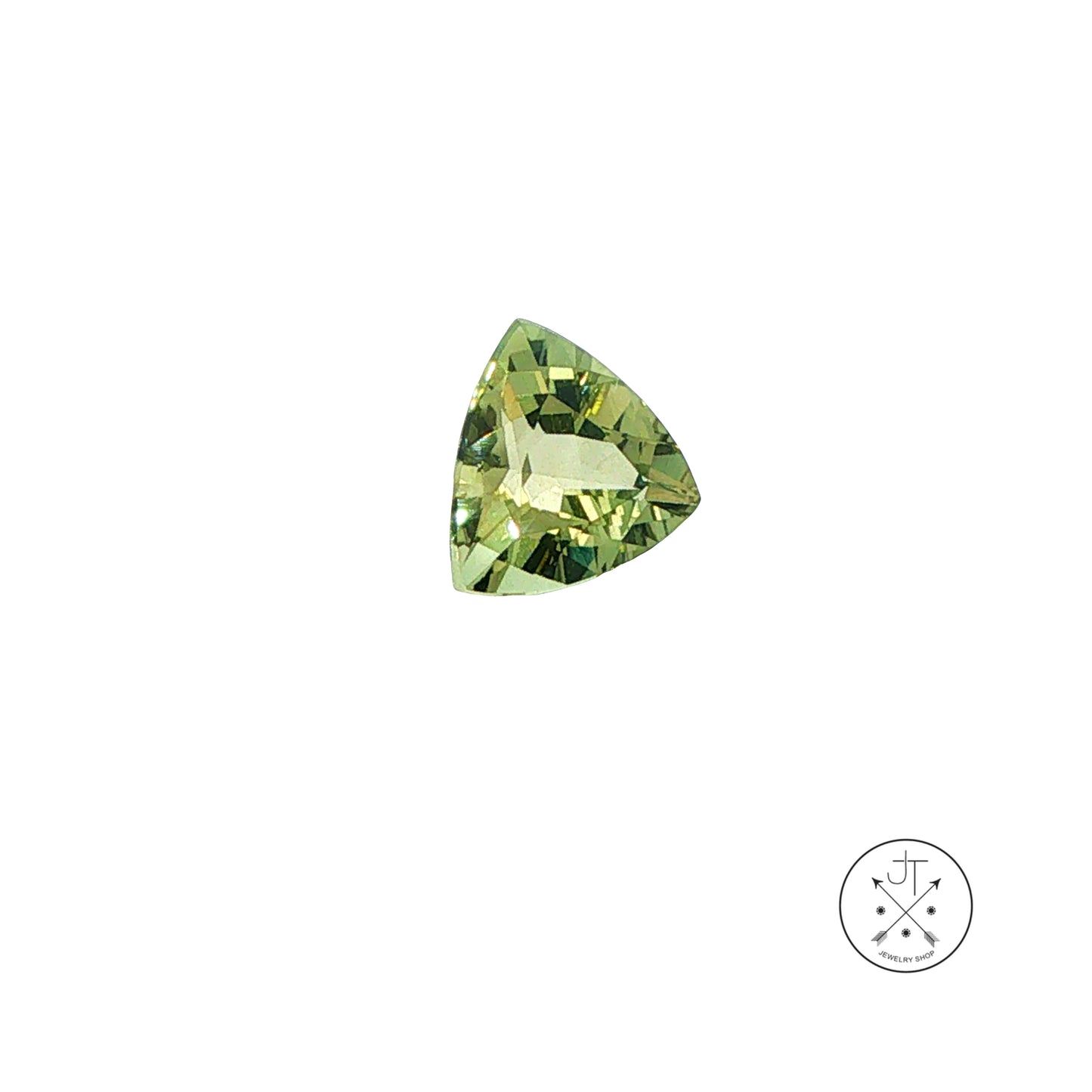 2.27 Carat Natural Green Beryl 9.4 mm Trillion Faceted Gemstone Loose