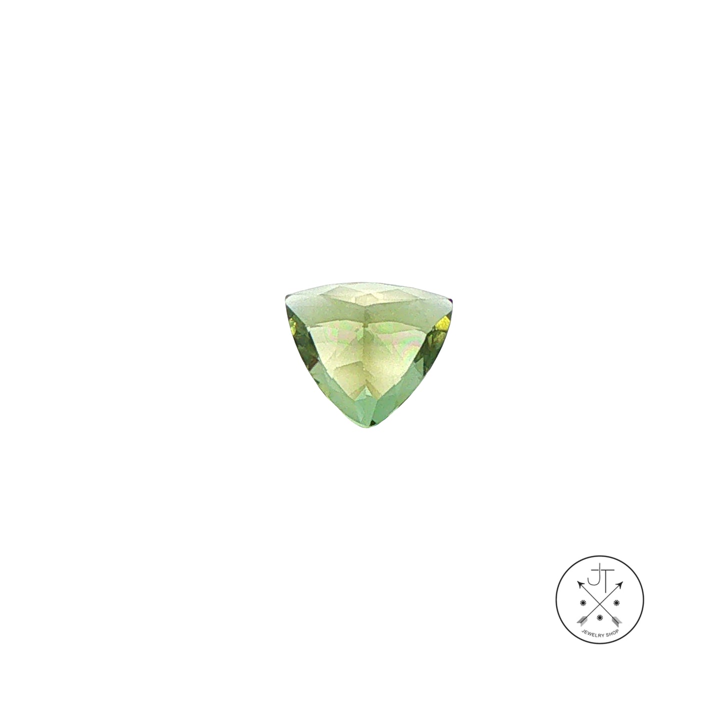 2.27 Carat Natural Green Beryl 9.4 mm Trillion Faceted Gemstone Loose