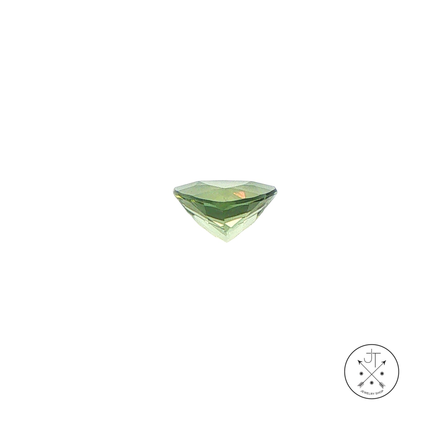 2.27 Carat Natural Green Beryl 9.4 mm Trillion Faceted Gemstone Loose