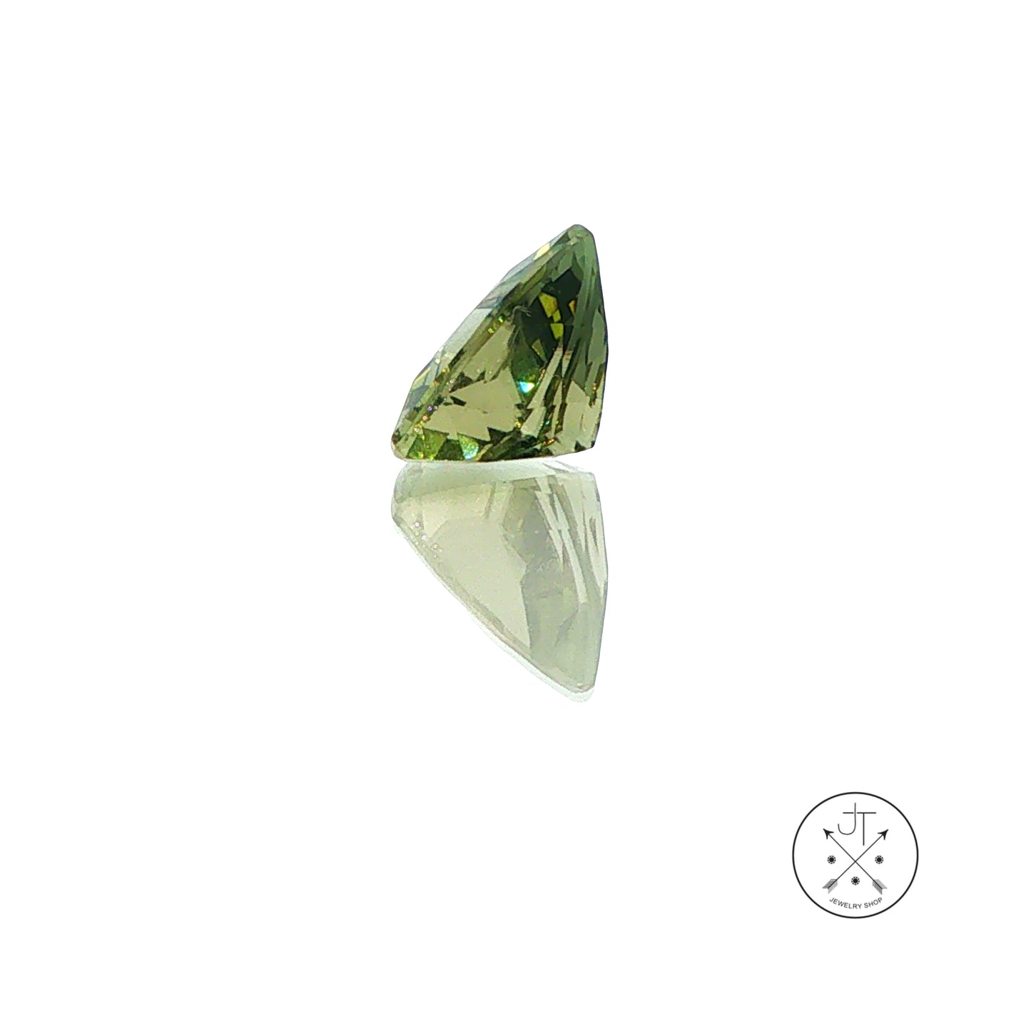 2.27 Carat Natural Green Beryl 9.4 mm Trillion Faceted Gemstone Loose