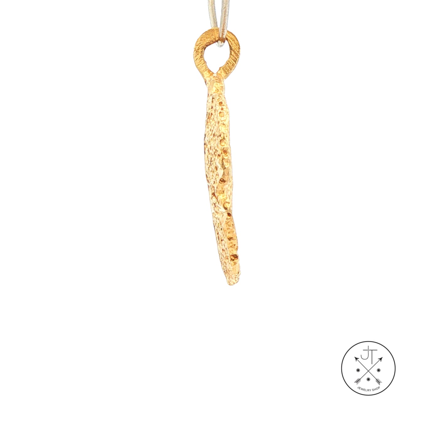 Vintage 14k Yellow Gold Sand Dollar Pendant 1 Inch