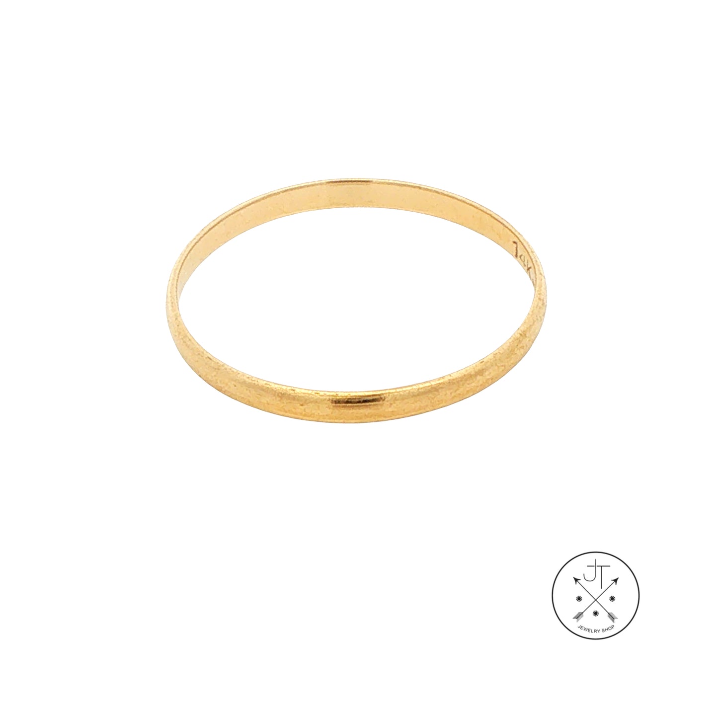 Vintage 14k Yellow Gold 1.8 mm Thin Wedding Band Size 6.75