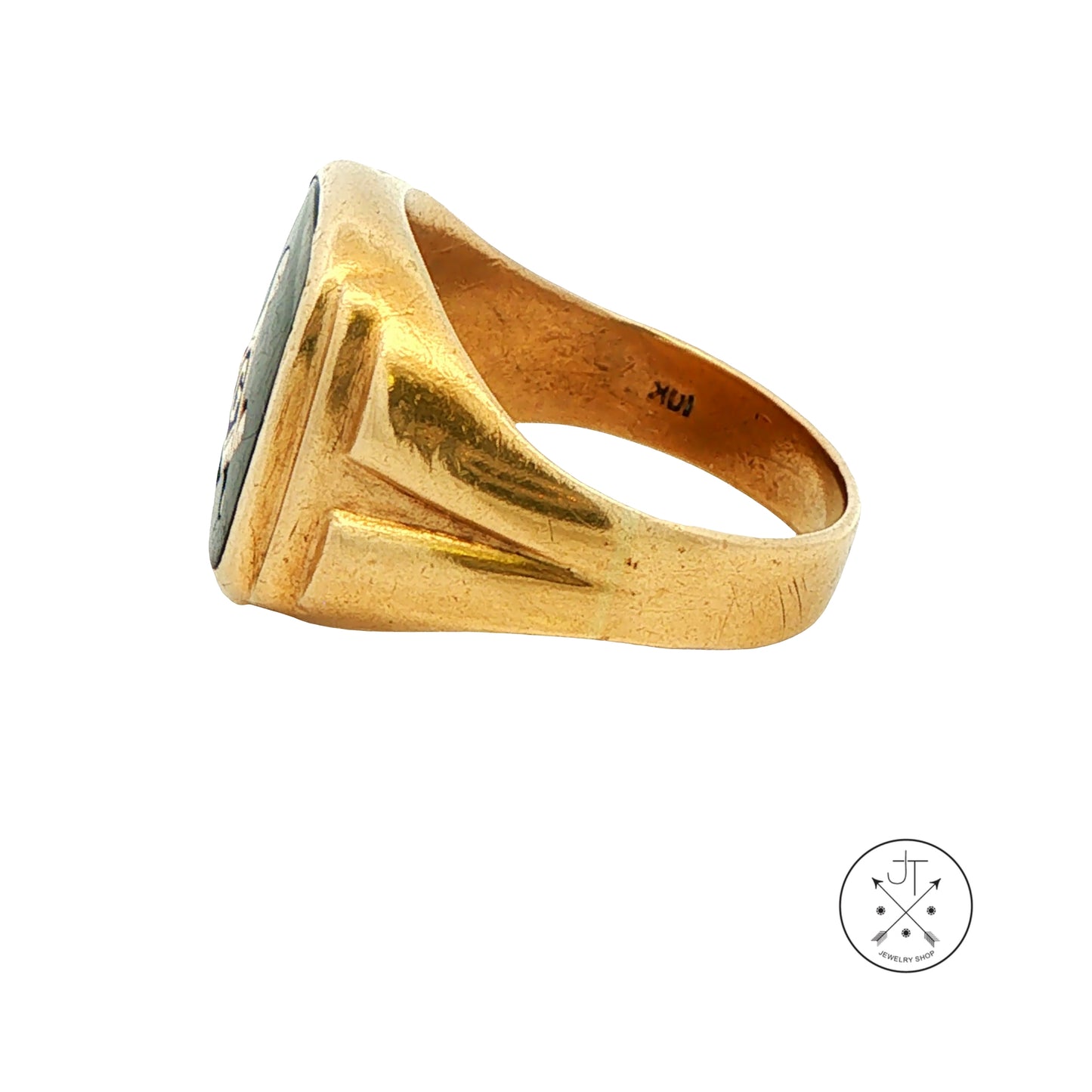 Vintage 10k Yellow Gold Masonic Ring Size 10.75 Estate
