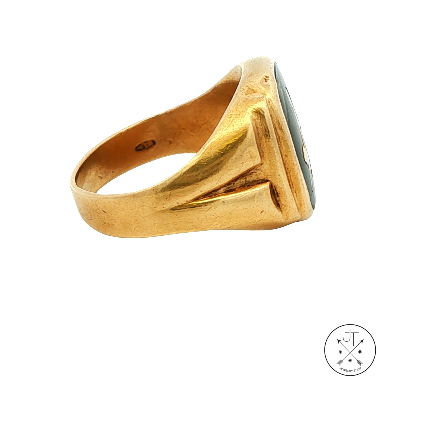 Vintage 10k Yellow Gold Masonic Ring Size 10.75 Estate