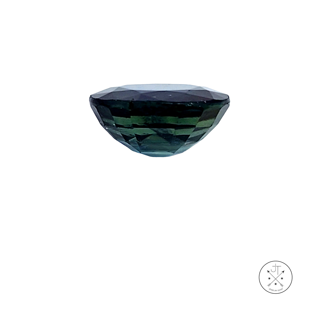 3.93 Carat Natural Sapphire Oval Faceted 10 x 8 mm Gemstone Blue Green Loose Heat Only