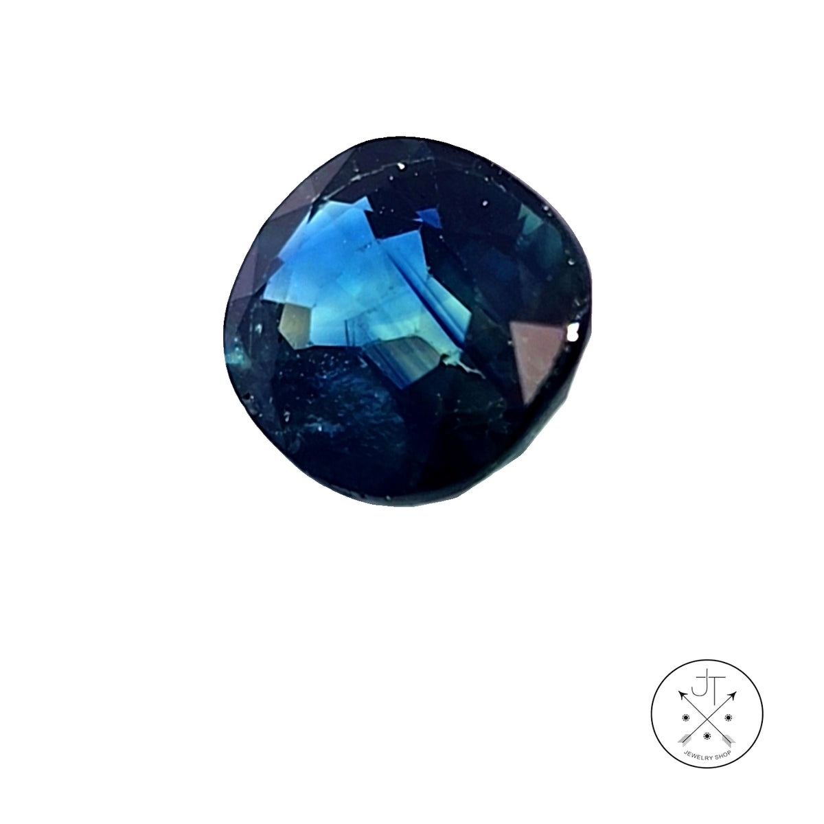 3.93 Carat Natural Sapphire Oval Faceted 10 x 8 mm Gemstone Blue Green Loose Heat Only
