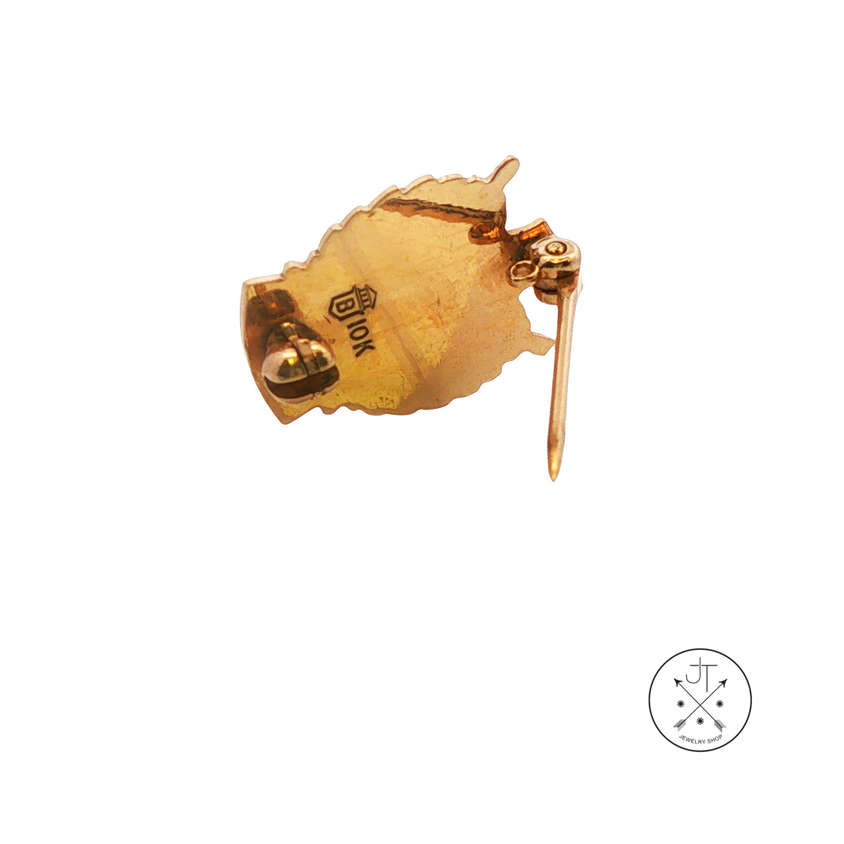 Vintage 10k Yellow Gold DeMolay Past Masonic Balfour Pin with Ruby and Pearl