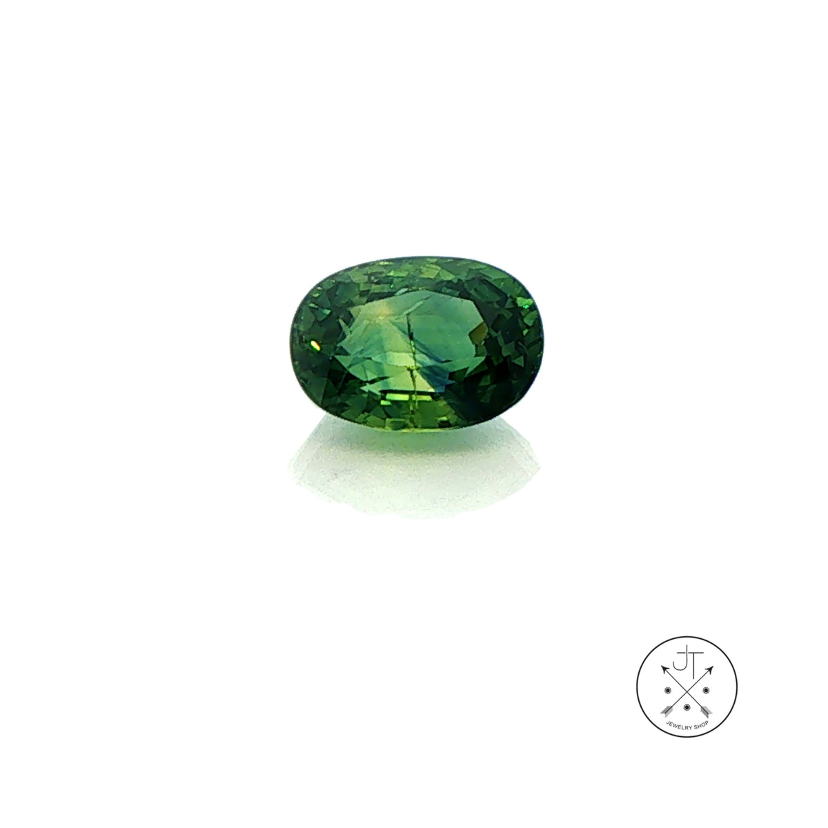 2.23 Carat Natural Sapphire Oval Faceted 8.6 x 6.2 mm Gemstone Teal Loose No Heat