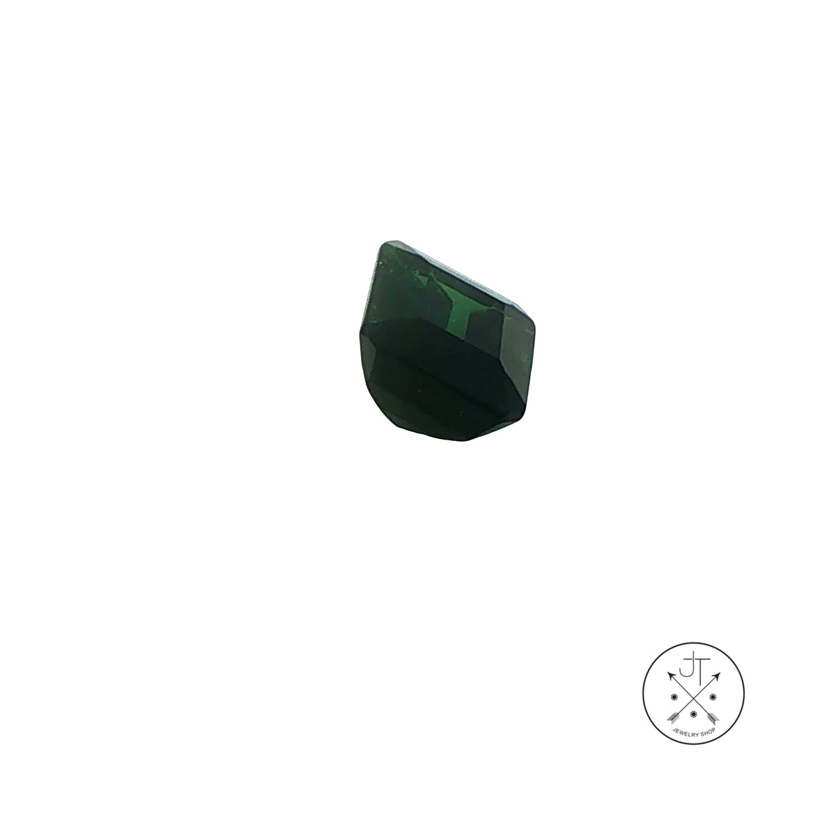 2.19 Carat Natural Green Tourmaline 7 mm Square Emerald cut Gemstone Loose