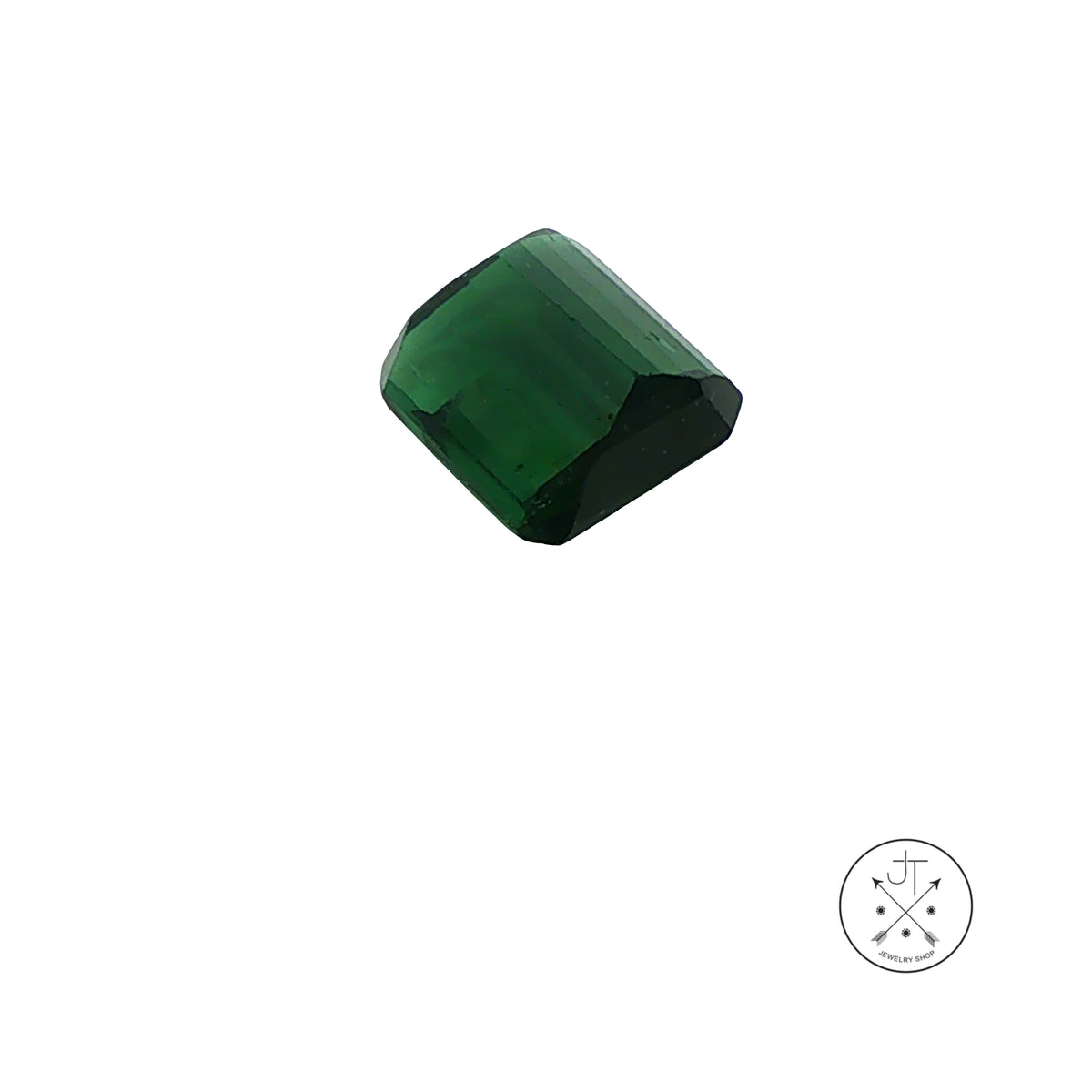 2.19 Carat Natural Green Tourmaline 7 mm Square Emerald cut Gemstone Loose