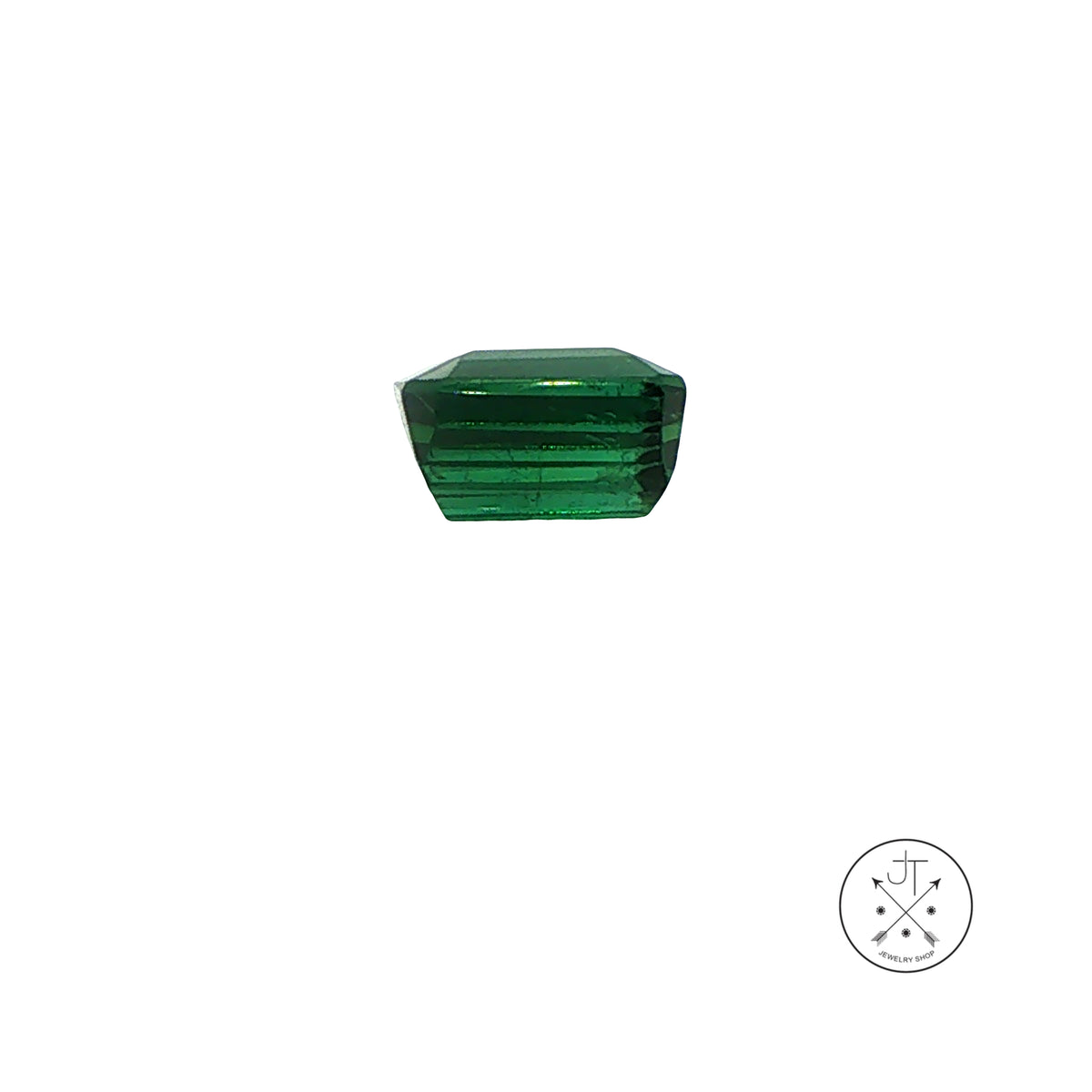 2.19 Carat Natural Green Tourmaline 7 mm Square Emerald cut Gemstone Loose