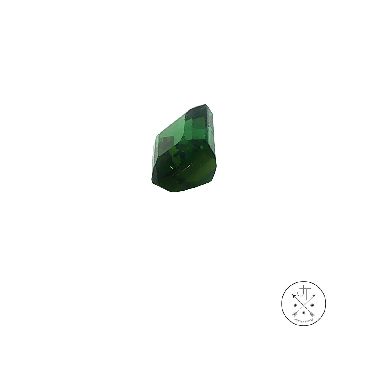 2.03 Carat Natural Green Tourmaline 7 x 6 mm Emerald cut Gemstone Loose