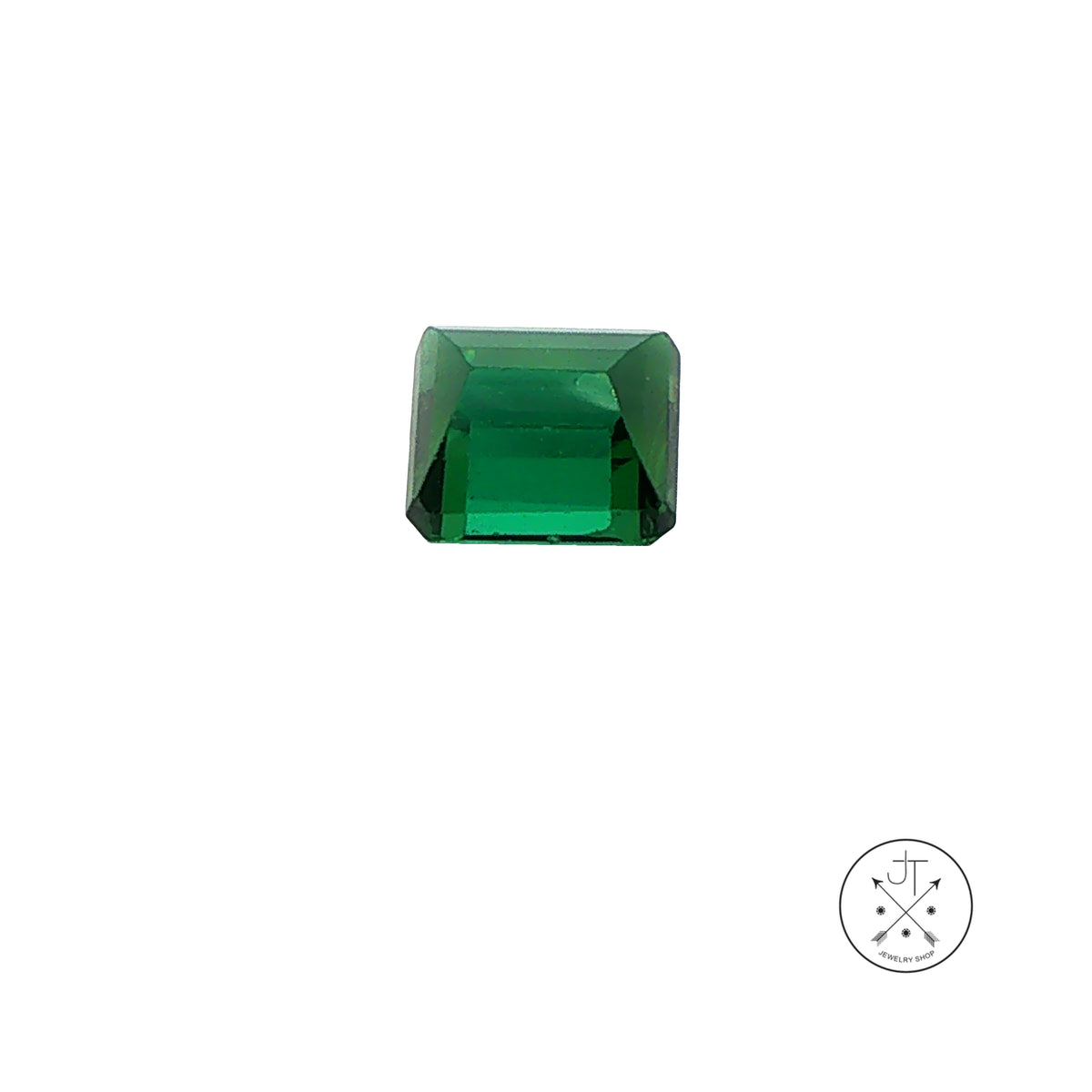 2.03 Carat Natural Green Tourmaline 7 x 6 mm Emerald cut Gemstone Loose