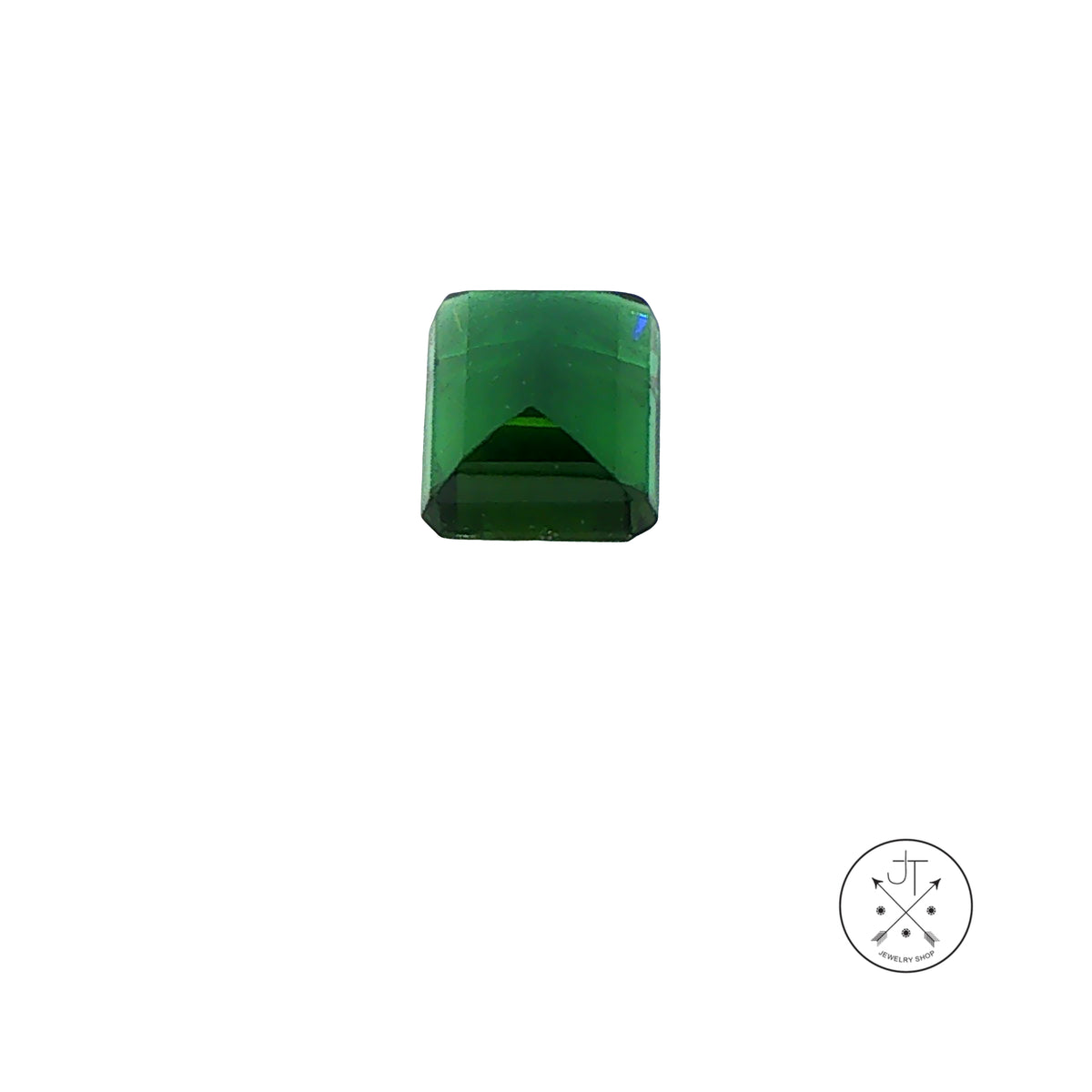 2.03 Carat Natural Green Tourmaline 7 x 6 mm Emerald cut Gemstone Loose