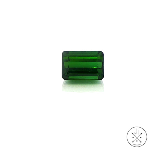1.65 Carat Natural Green Tourmaline 7.6 x 5.3 mm Emerald cut Gemstone Loose