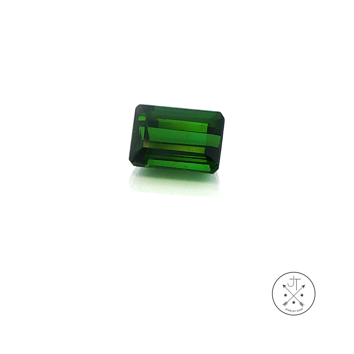 1.65 Carat Natural Green Tourmaline 7.6 x 5.3 mm Emerald cut Gemstone Loose