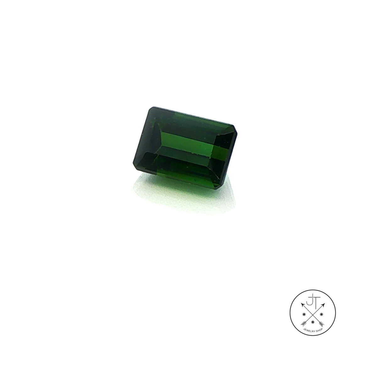 1.65 Carat Natural Green Tourmaline 7.6 x 5.3 mm Emerald cut Gemstone Loose
