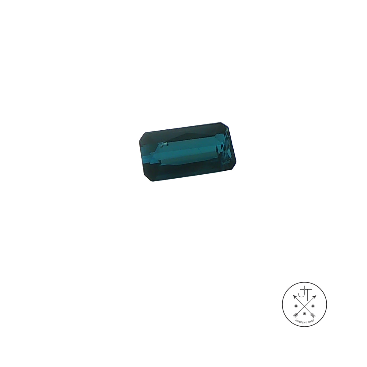 1.51 Carat Natural Indicolite Tourmaline 8.8 x 4.6 mm Emerald cut Gemstone Loose