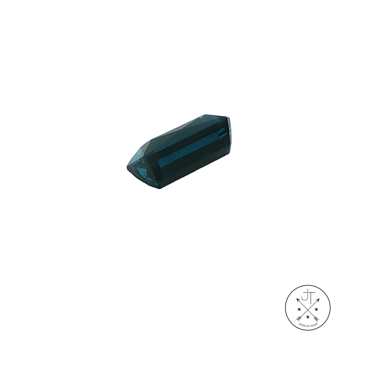 1.51 Carat Natural Indicolite Tourmaline 8.8 x 4.6 mm Emerald cut Gemstone Loose