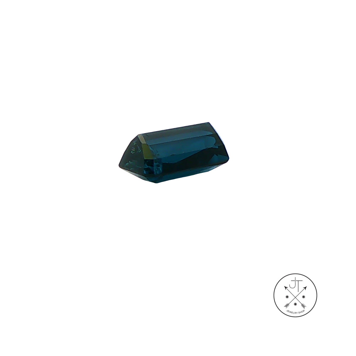 1.51 Carat Natural Indicolite Tourmaline 8.8 x 4.6 mm Emerald cut Gemstone Loose