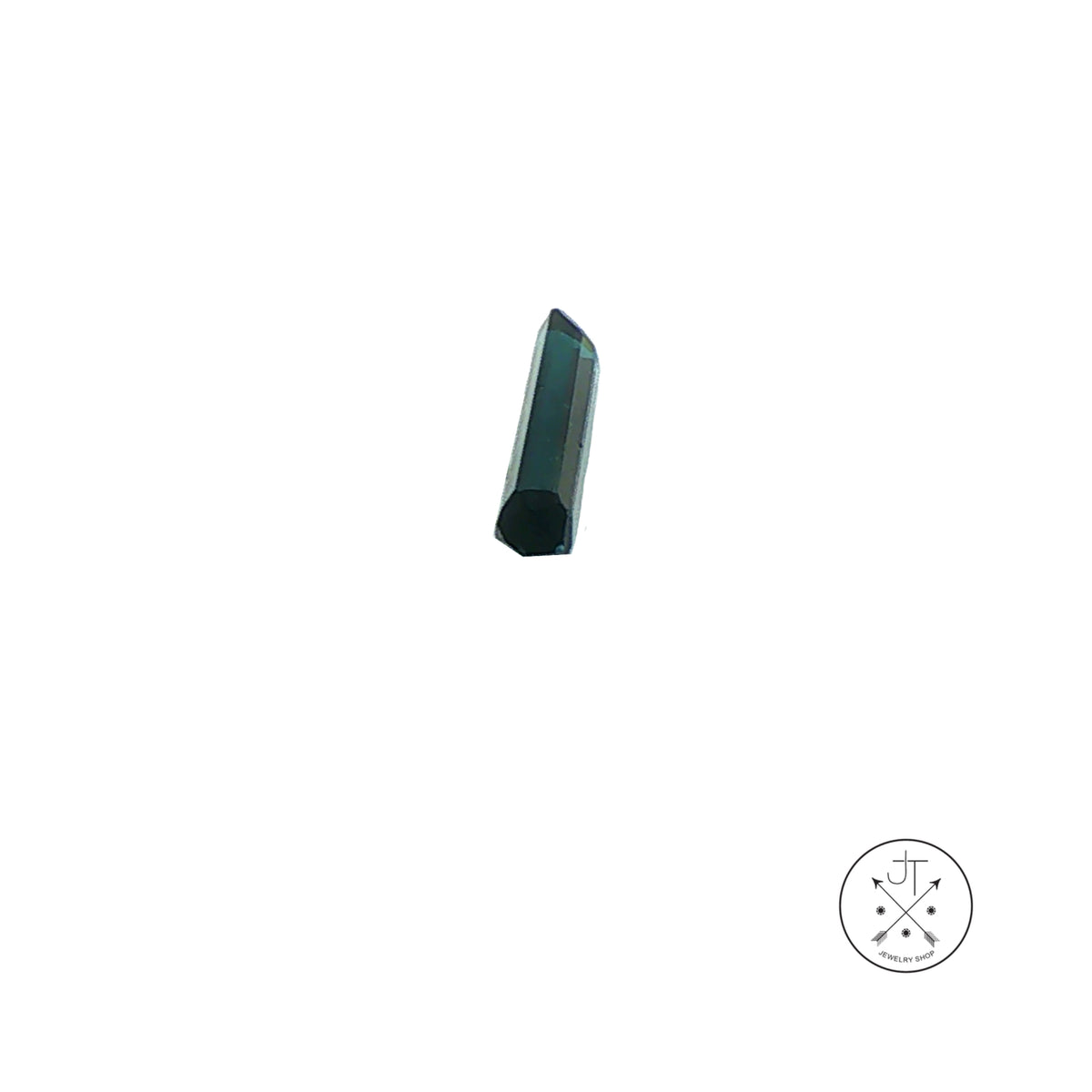 .64 Carat Natural Indicolite Tourmaline 11.6 x 2.5 mm Emerald Bar-cut Gemstone Loose