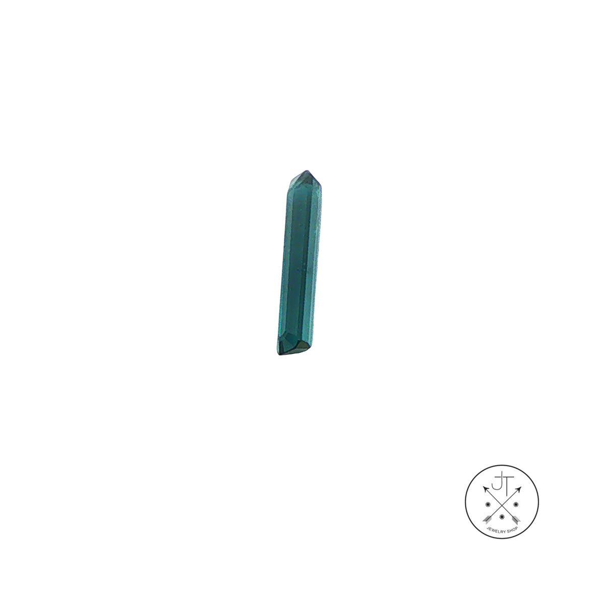 .64 Carat Natural Indicolite Tourmaline 11.6 x 2.5 mm Emerald Bar-cut Gemstone Loose