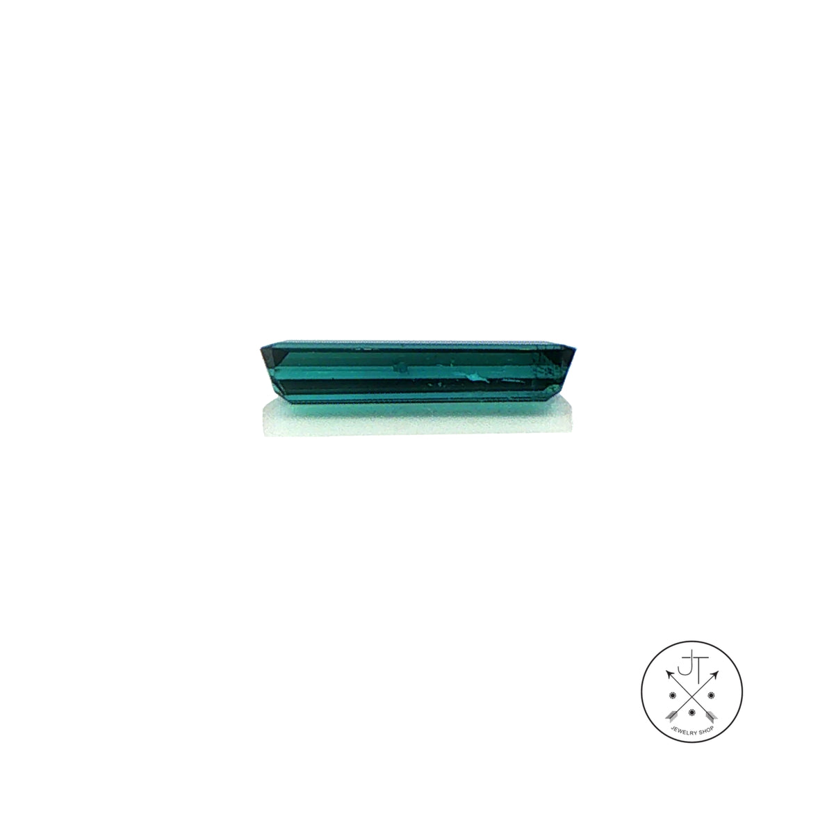 .64 Carat Natural Indicolite Tourmaline 11.6 x 2.5 mm Emerald Bar-cut Gemstone Loose