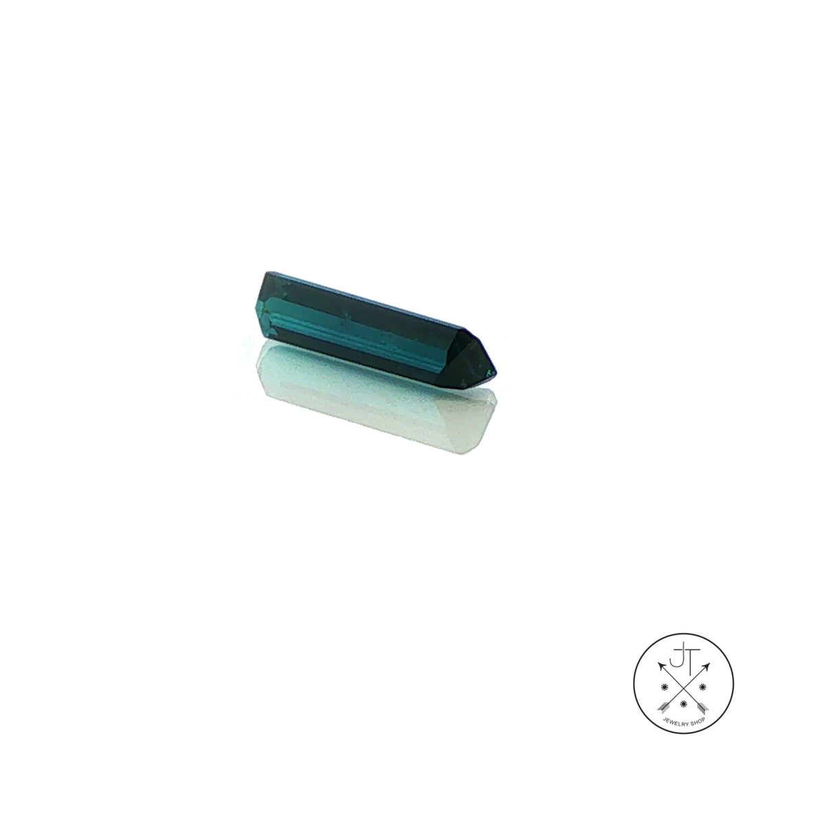 .64 Carat Natural Indicolite Tourmaline 11.6 x 2.5 mm Emerald Bar-cut Gemstone Loose