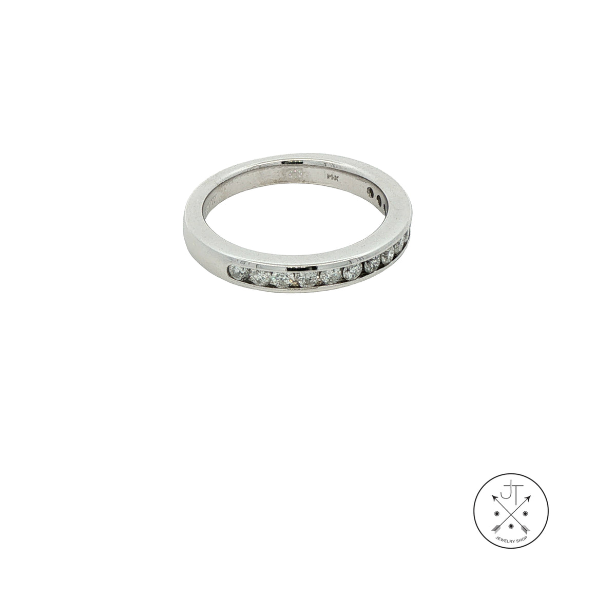14k White Gold Simply Vera Wang 3.3 mm Band .55 ctw Natural Diamonds Size 7 Stackable
