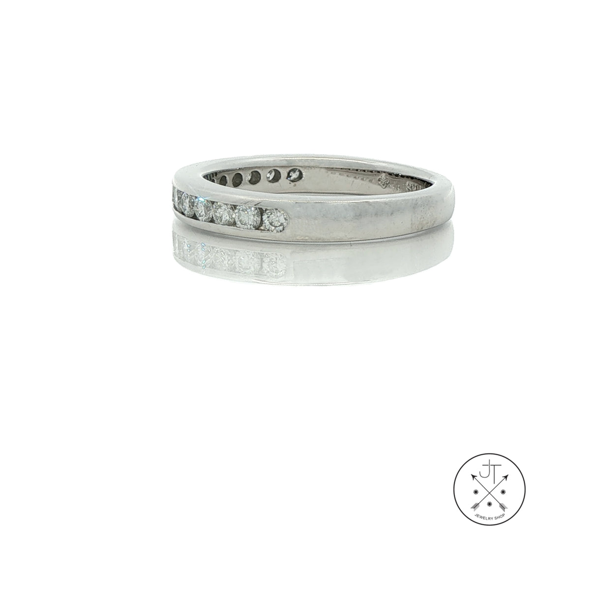 14k White Gold Simply Vera Wang 3.3 mm Band .55 ctw Natural Diamonds Size 7 Stackable
