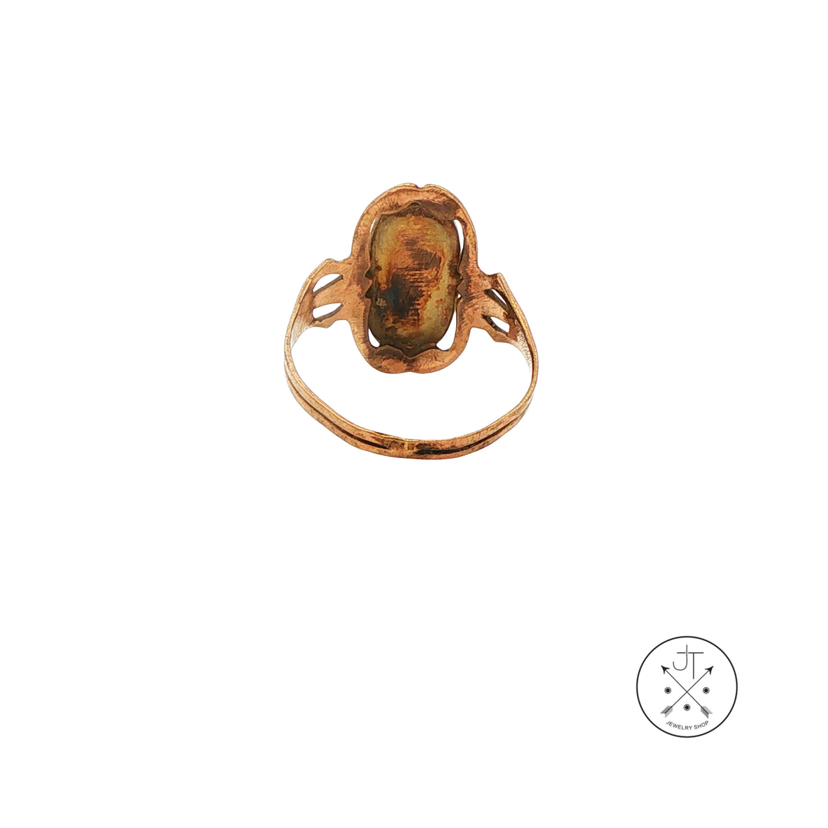 Antique 10k Yellow Gold "A" Signet Ring Size 6.25