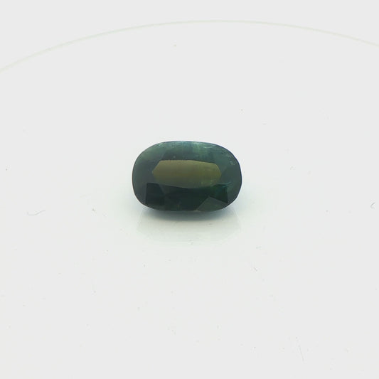 11 Carat Natural Sapphire Untreated Oval Faceted 15 x 10 mm Gemstone Blue Green Loose