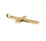 14k Yellow and White Gold Cross Pendant New Old Stock