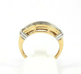 10k Yellow Gold Band with Diamonds Size 7.25