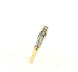 10k Yellow Gold Band with Diamonds Size 7.25
