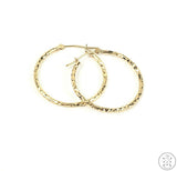 10k Yellow Gold 1 Inch Hoop Earrings
