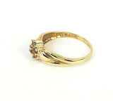 Vintage 10k Yellow Gold New Old Stock Ring with Diamonds Size 7.75