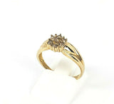 Vintage 10k Yellow Gold New Old Stock Ring with Diamonds Size 7.75