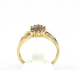 Vintage 10k Yellow Gold New Old Stock Ring with Diamonds Size 7.75