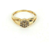 Vintage 10k Yellow Gold New Old Stock Ring with Diamonds Size 7.75