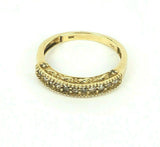Vintage 10k Yellow Gold New Old Stock Band with Diamonds Size 7