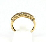 Vintage 10k Yellow Gold New Old Stock Band with Diamonds Size 7