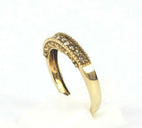 Vintage 10k Yellow Gold New Old Stock Band with Diamonds Size 7