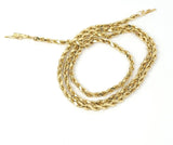 14k Yellow Gold 3 mm Rope Chain 20 inch